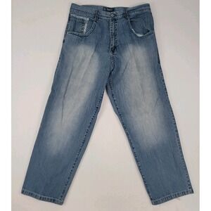 South Pole Vintage Y2K Straight Leg Jeans Men's Size 38 Dark Wash Grunge Hip Hop